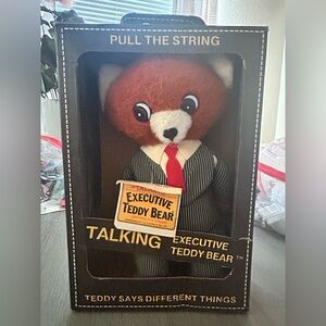 Vintage Talking Executive Teddy Bear